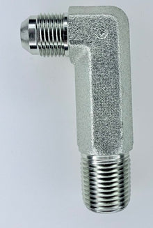 Male JIC x Male NPT(Pipe Thread) 90 degree extra long